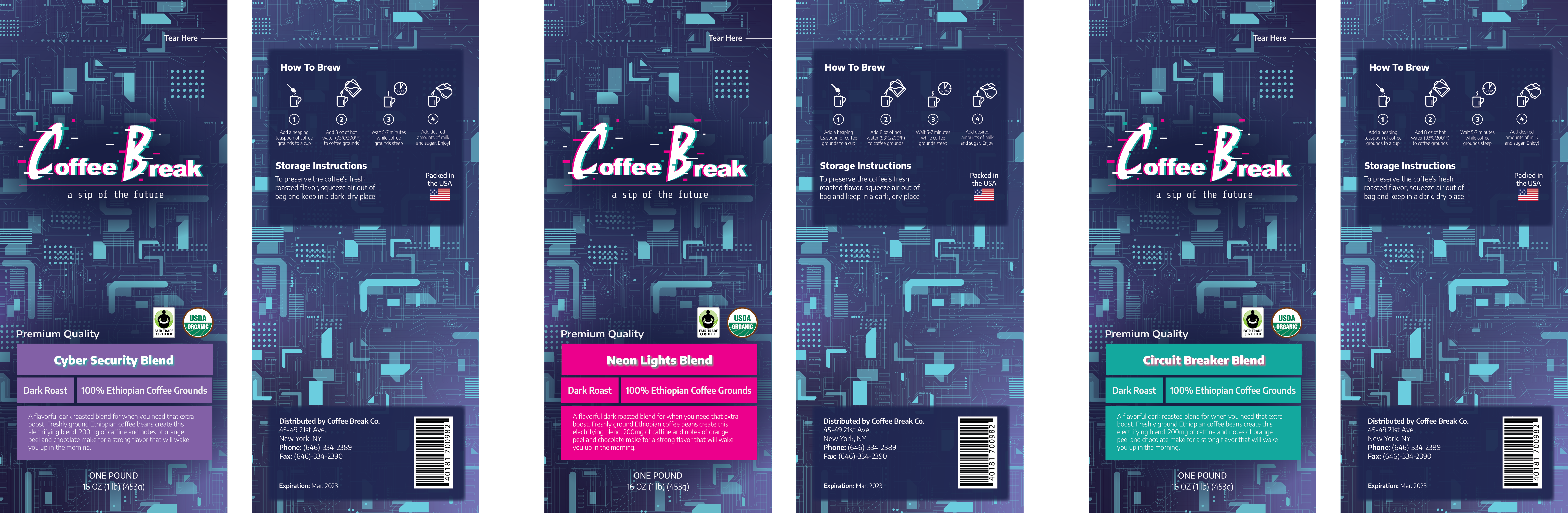 Initial package design for Coffee Break