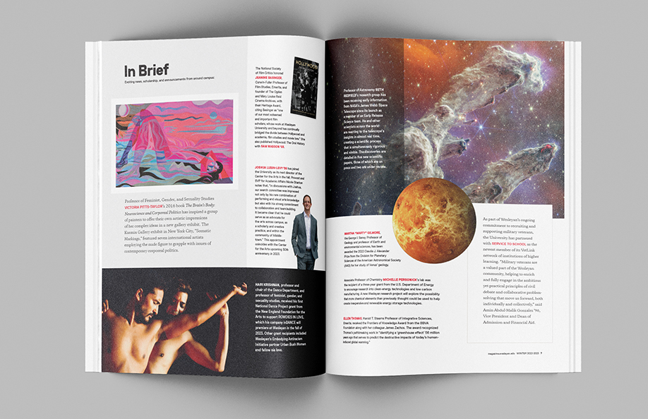 A magazine spread in the Wesleyan Magazine