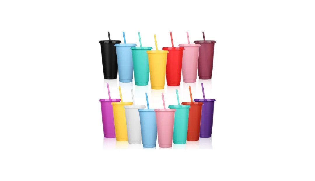 Tumbler with Lid and Straw