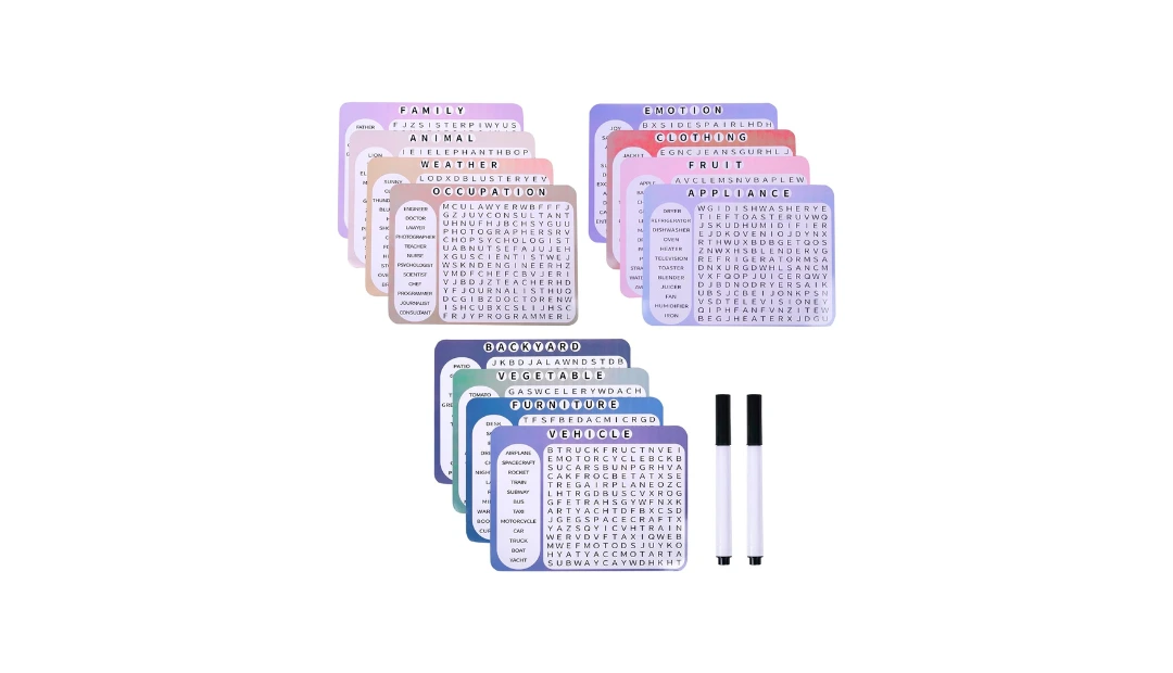 Reusable Word Search - Long Words