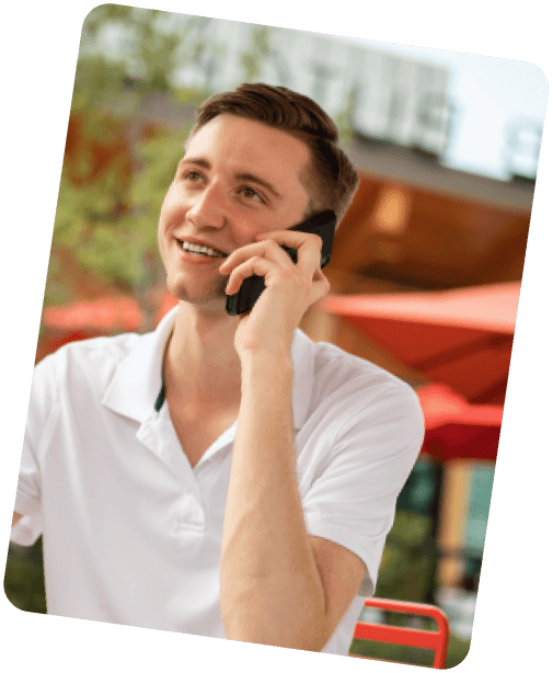 Guy talking on the phone