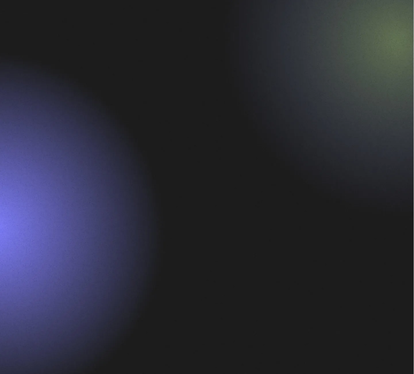Abstract dark background with blurred blue and green light circles.