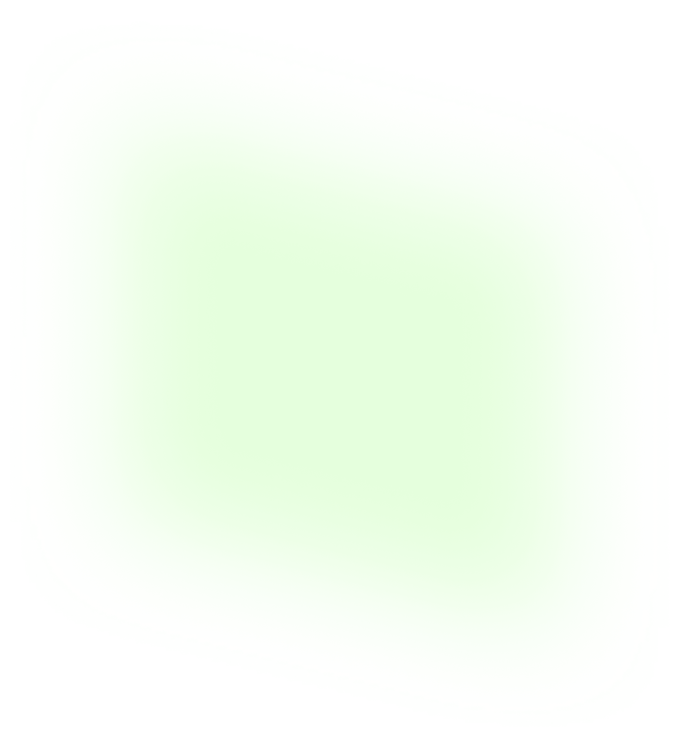 Rounded irregular shape in light green with a subtle shadow on a transparent background.