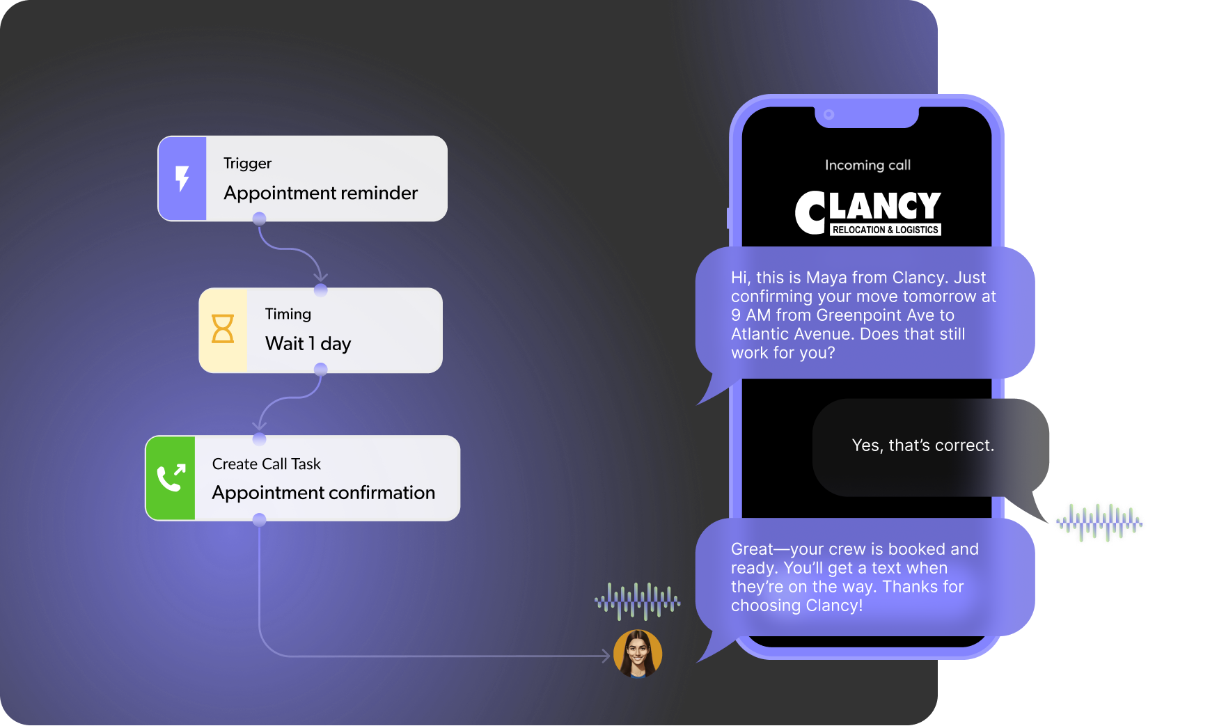 When working with an AI Voice Agent Builder the first step is to define the blueprint