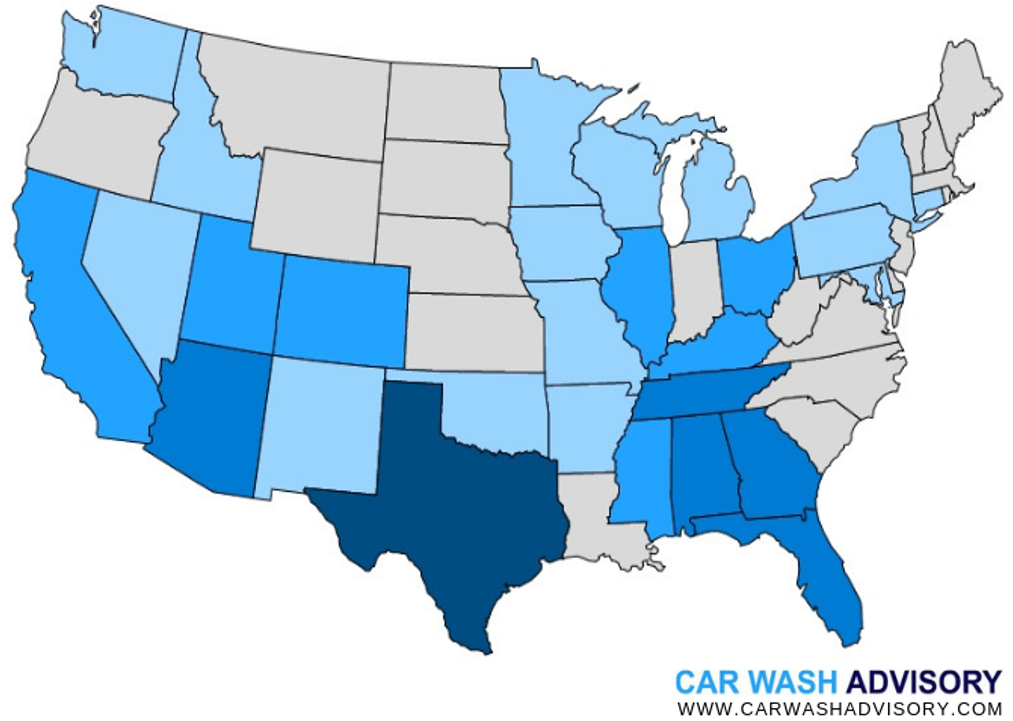Map of U.S. states shaded in varying blues.