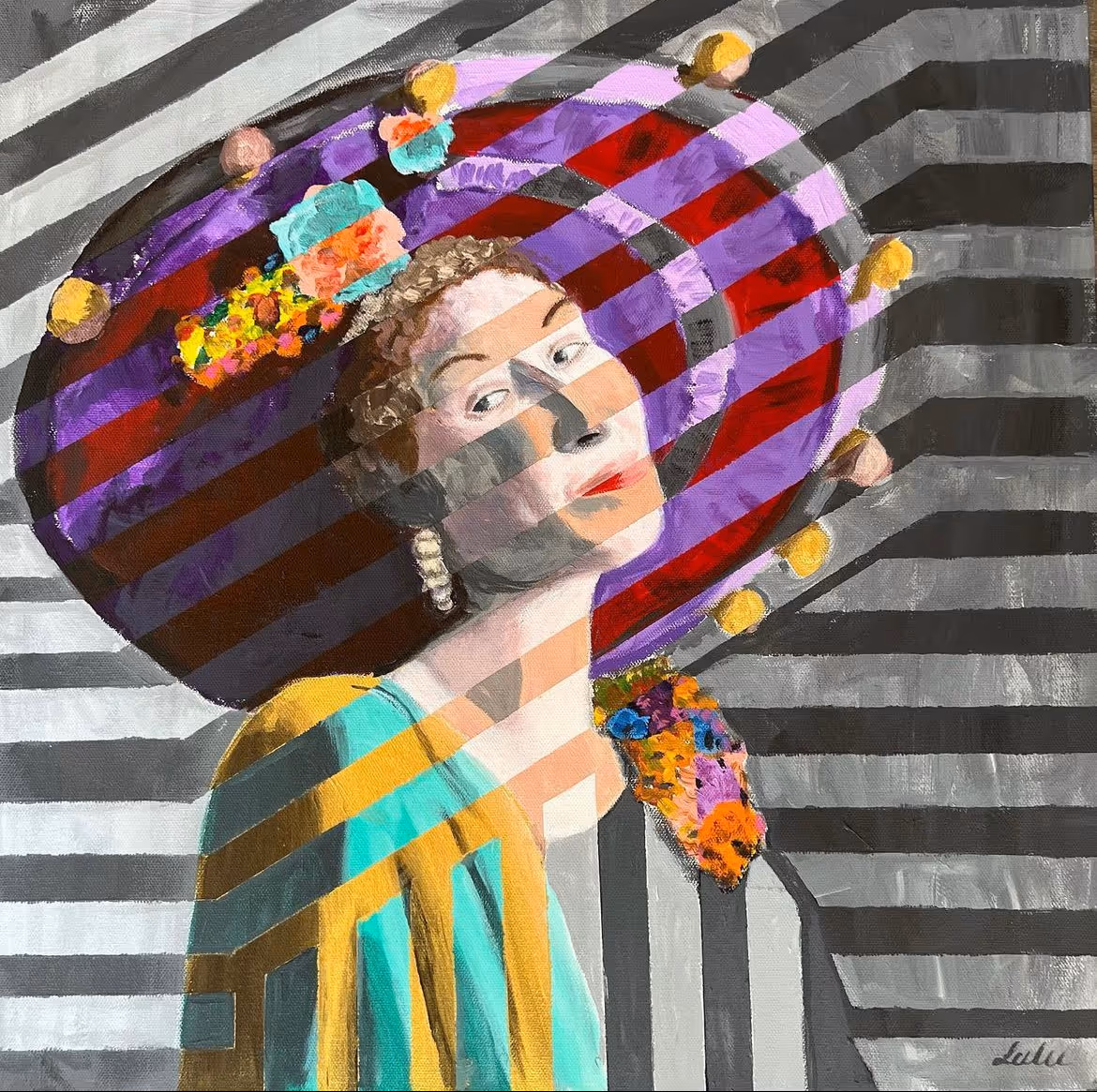 Lulu's unique portrait that was created in the 6 week course "Portrait in Pieces".