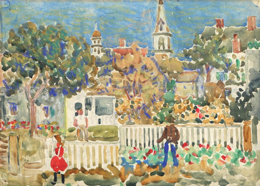 Colorful painting of boats on water by artist André Derain, who we will study in the "Fauve Landscapes" course