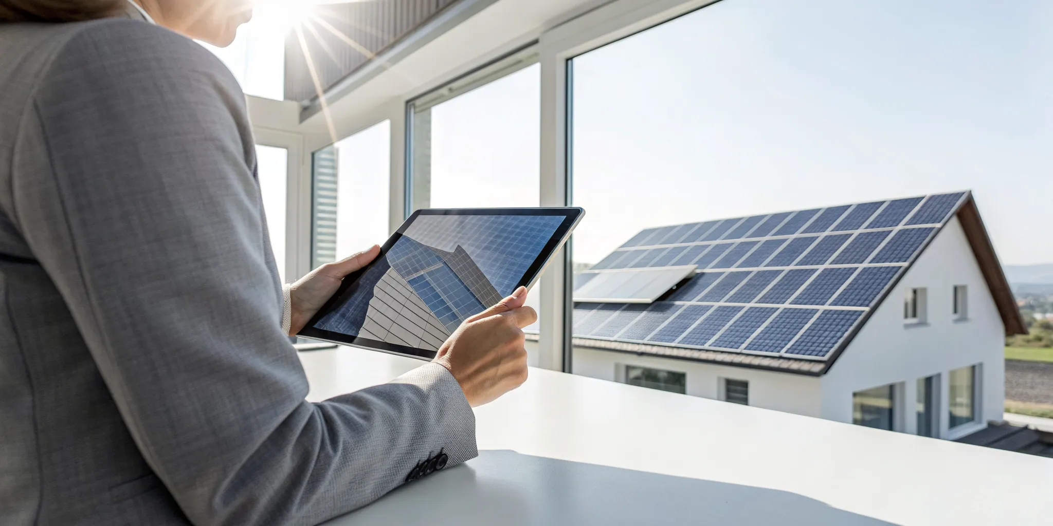 Using a solar panel tilt angle calculator to find the optimal angle for rooftop solar panels.