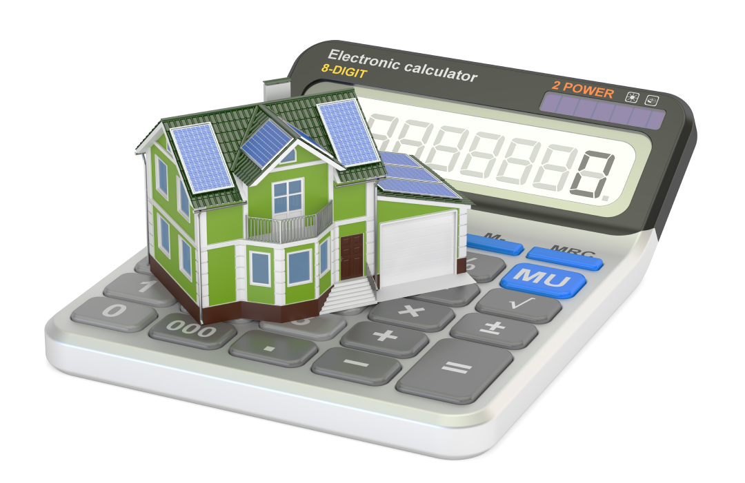 solar panels on the house roof