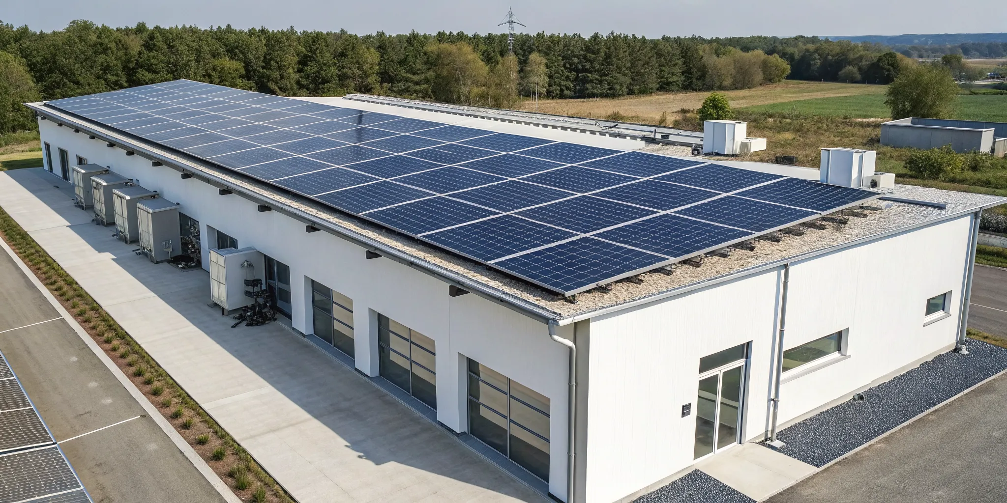 Custom solar system design on a residential roof, optimized for energy production.