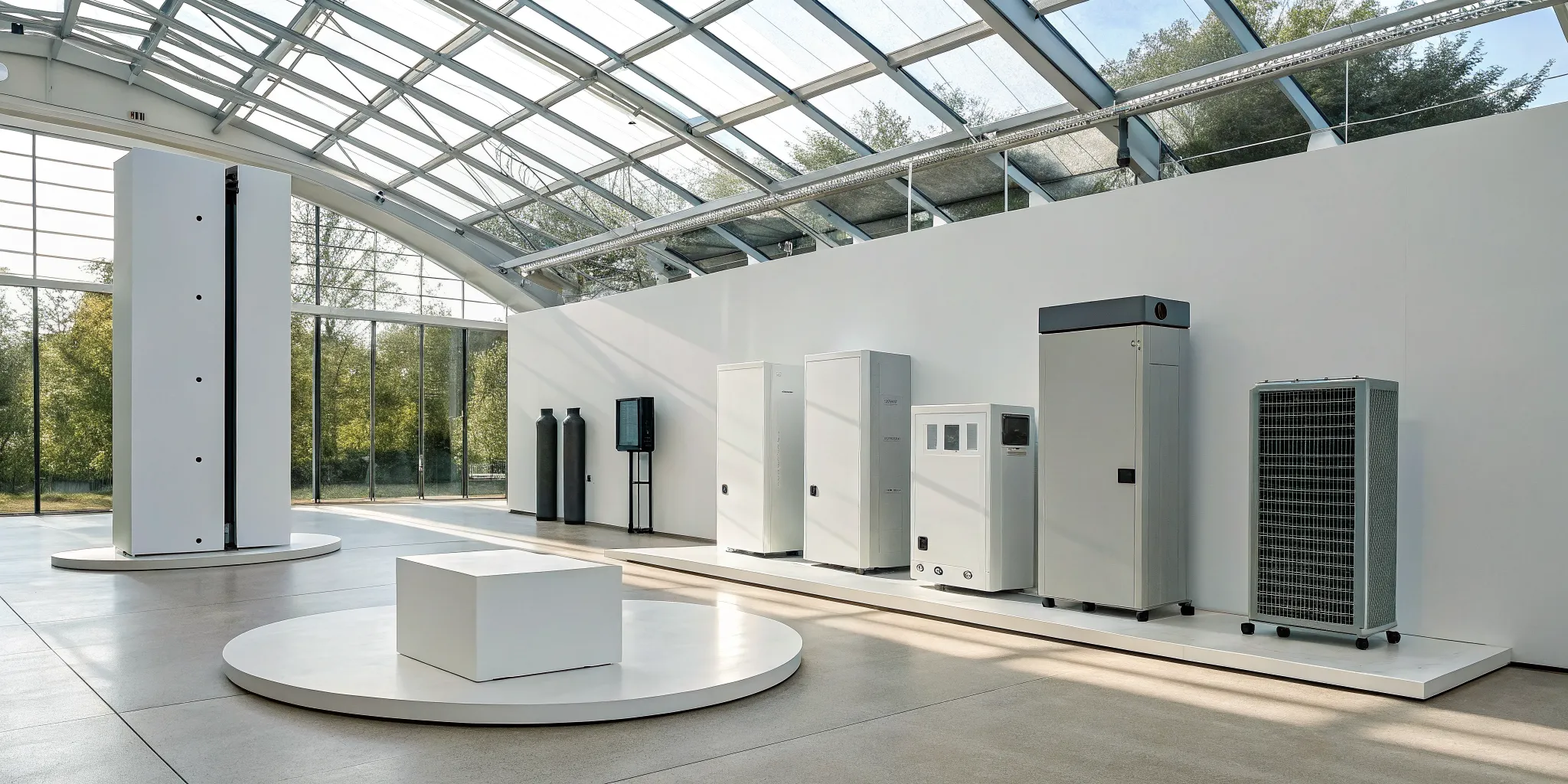 Several of the best home solar battery backup systems mounted on a wall.