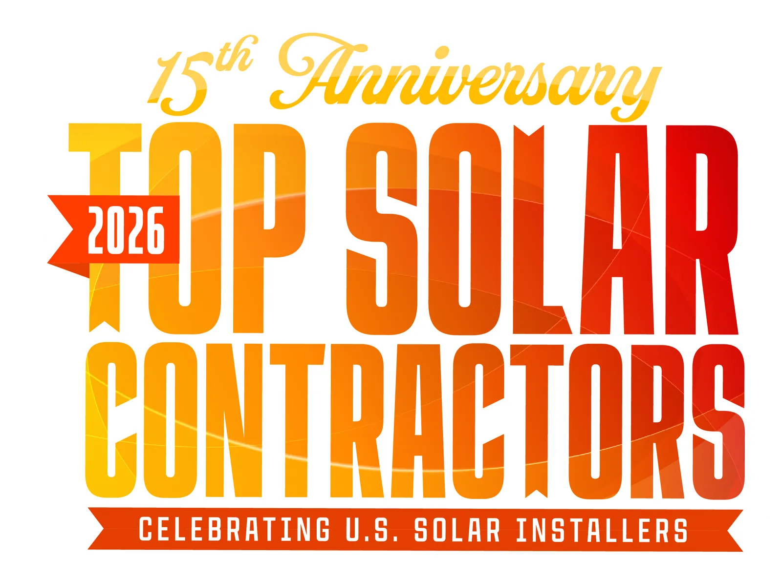 2026 Top Solar Contractor badge on a white background recognizing AMECO Solar and Roofing