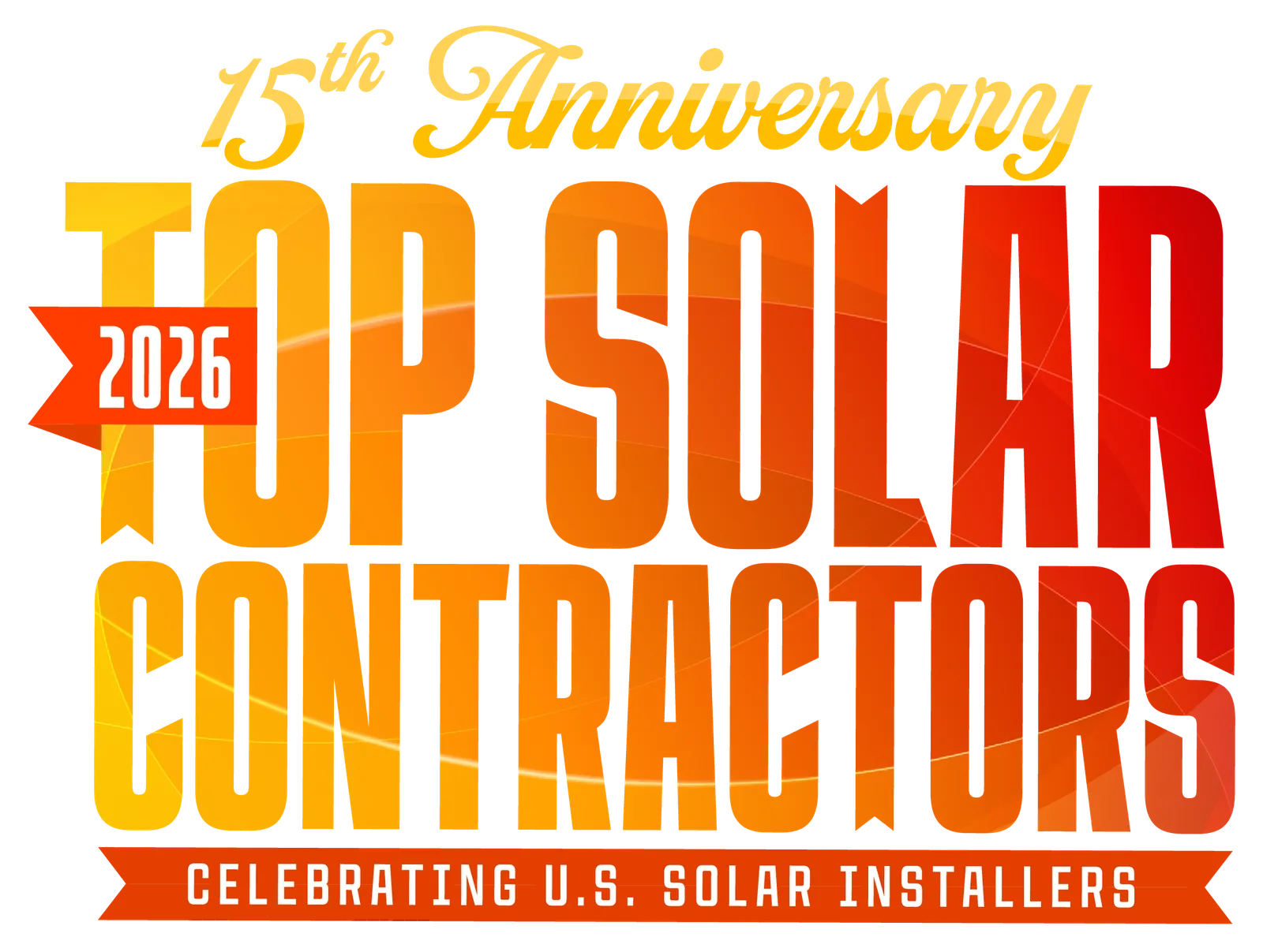 2026 Top Solar Contractor badge with no background recognizing AMECO Solar and Roofing