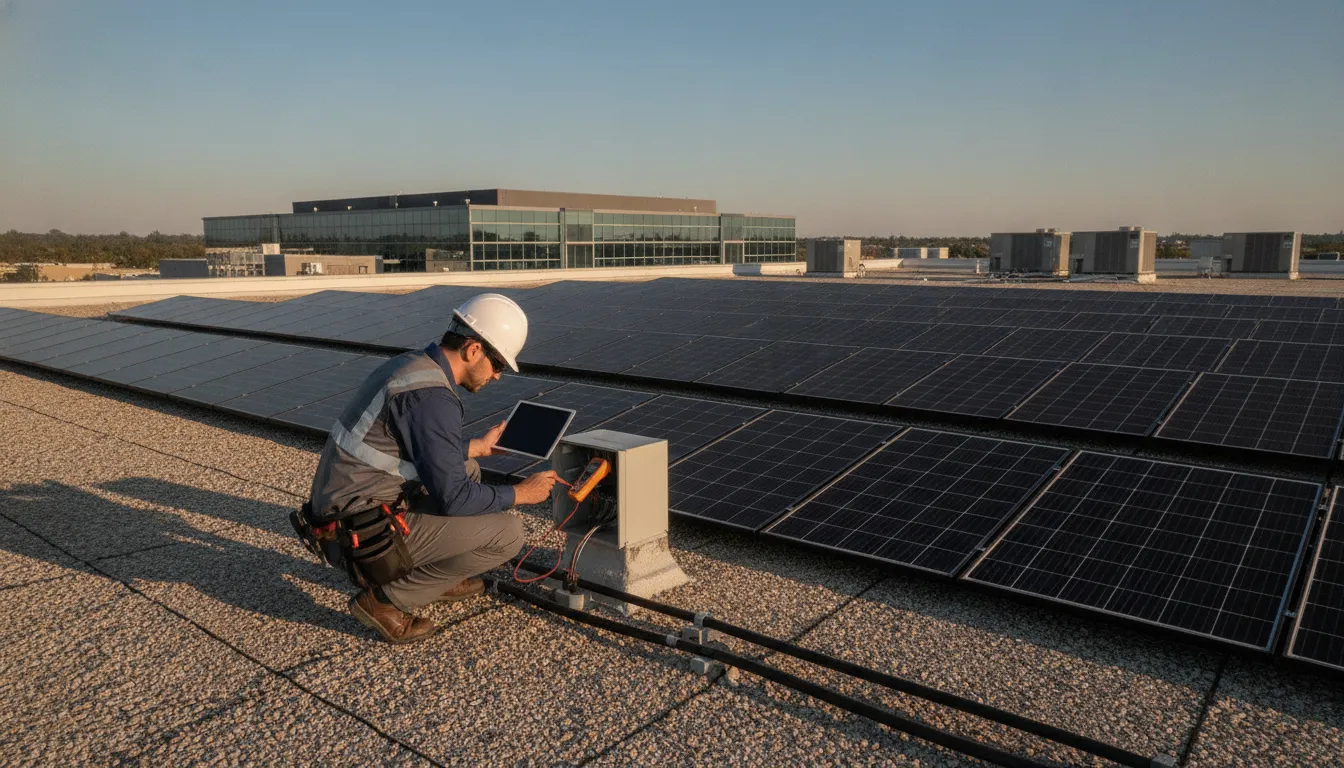 Commercial solar roof and electrical site assessment