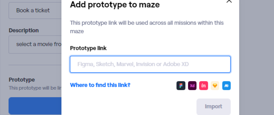 Adding a prototype link inside maze 