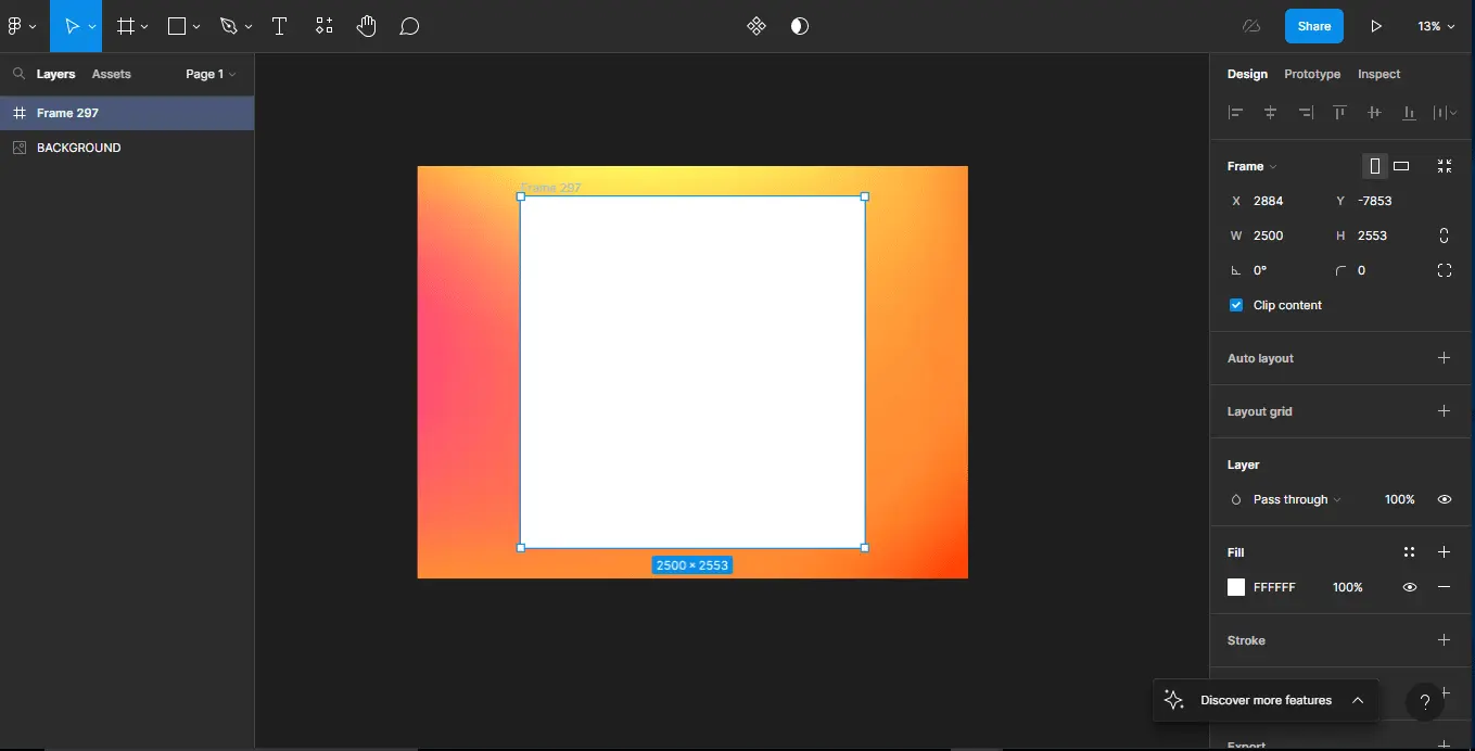 adding a square shape in Figma