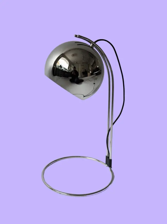 Vintage chrome lamp lamppu pöytälamppu kromi vintage lamppa