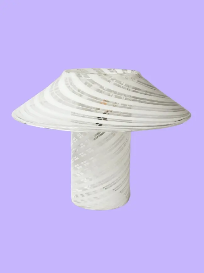 Vintage murano handblown swirl lamp lighting valaisin