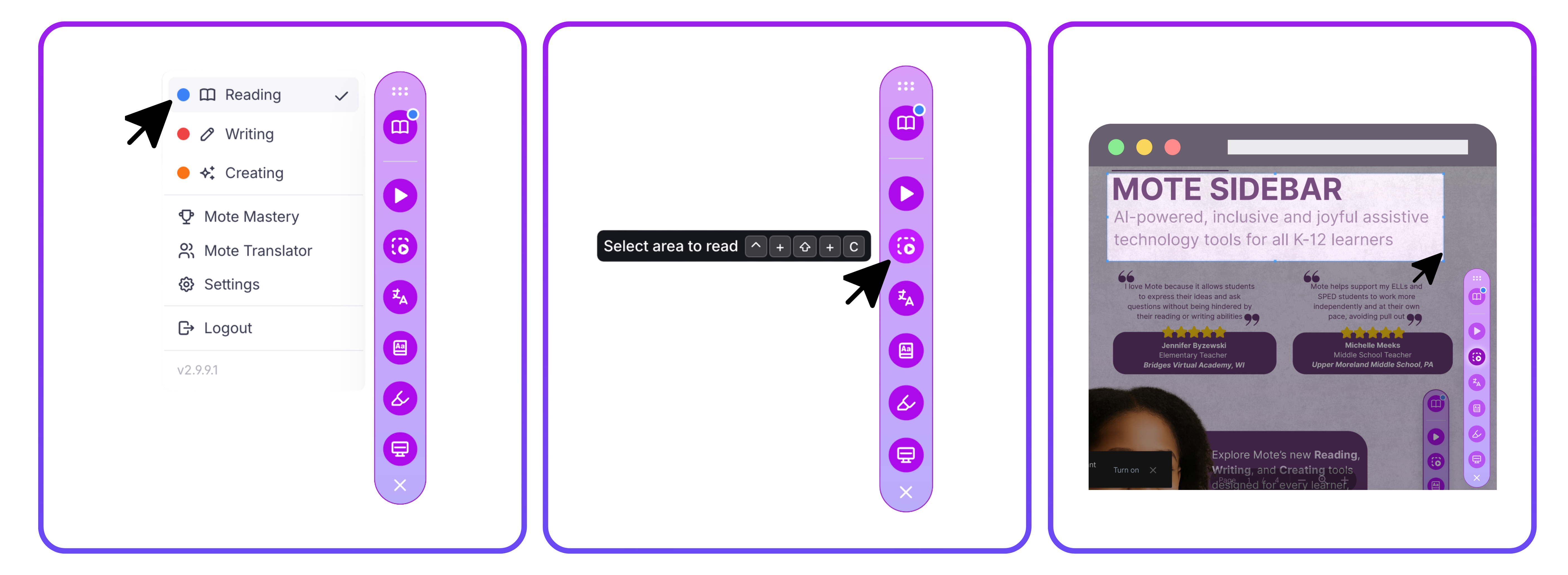 Select Area to Read Example