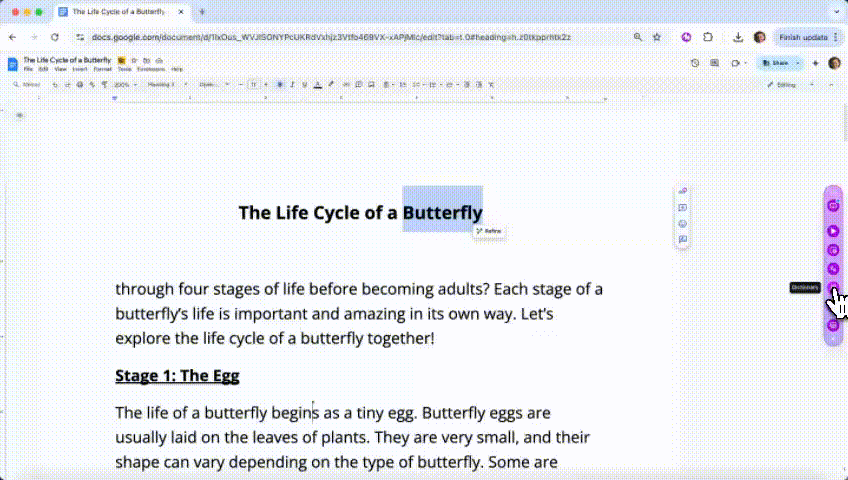 Multilingual Dictionary navigation screenshot