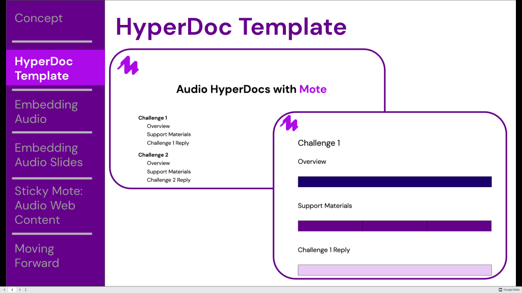 Audio HyperDocs.