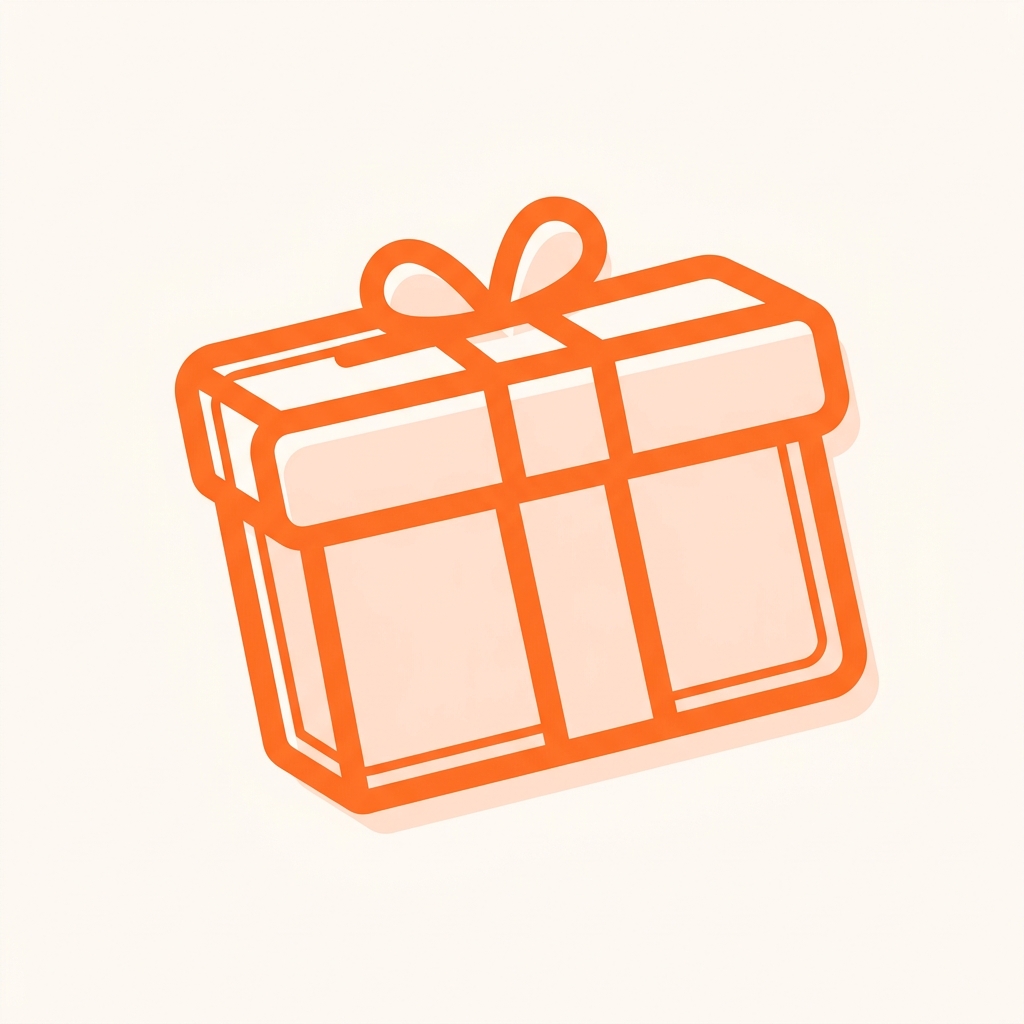 Coral concept illustration of a gift box representing Mote Read Aloud free for every educator and student.