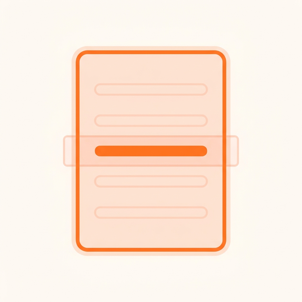 Coral concept illustration of a page with one highlighted reading line representing focused learning environment through Screen Mask.