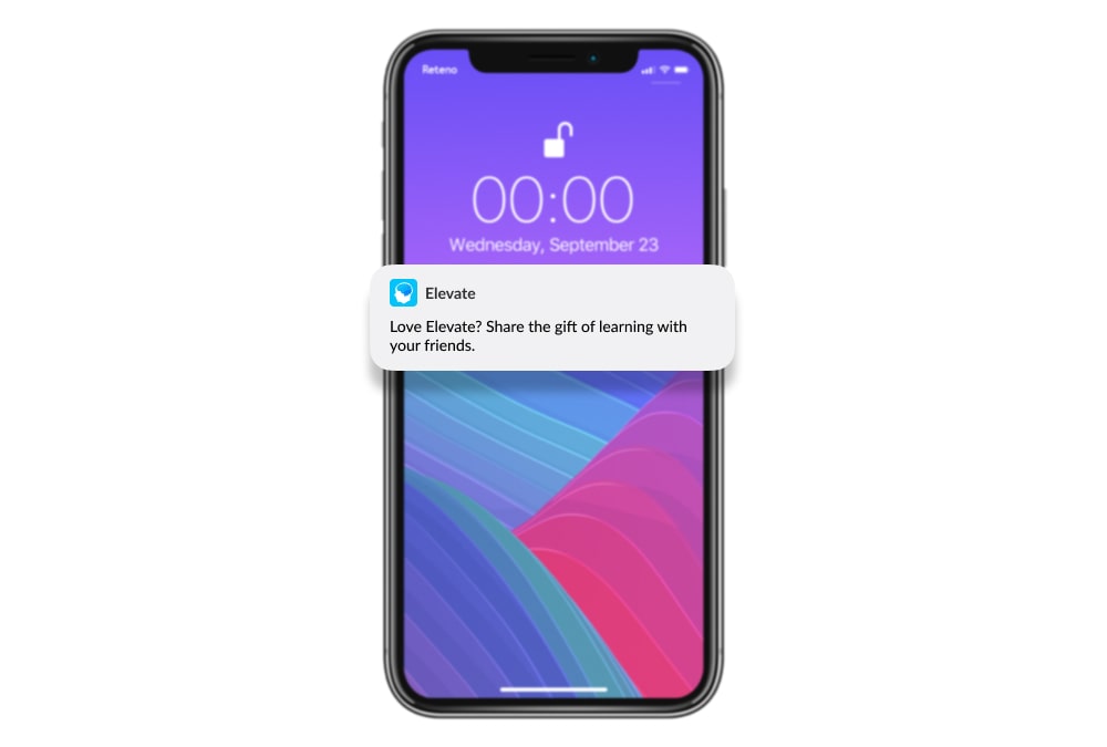 Push notification to create community