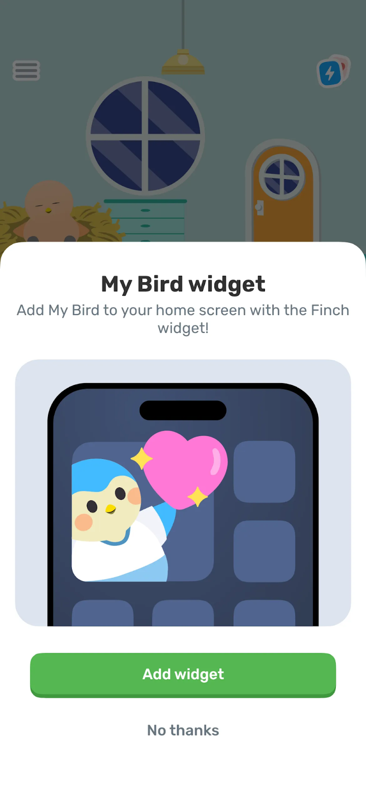 In-app message