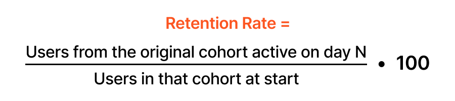 Retention rate formula