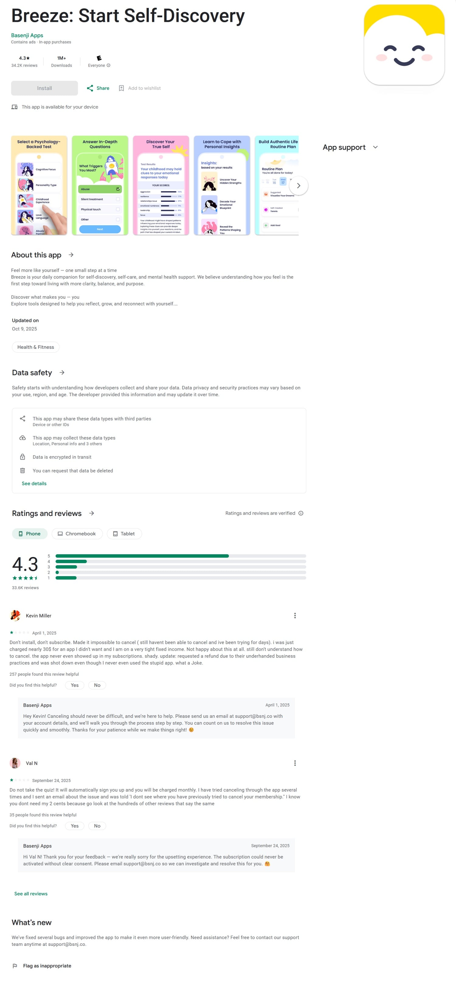 Google Play Store app example