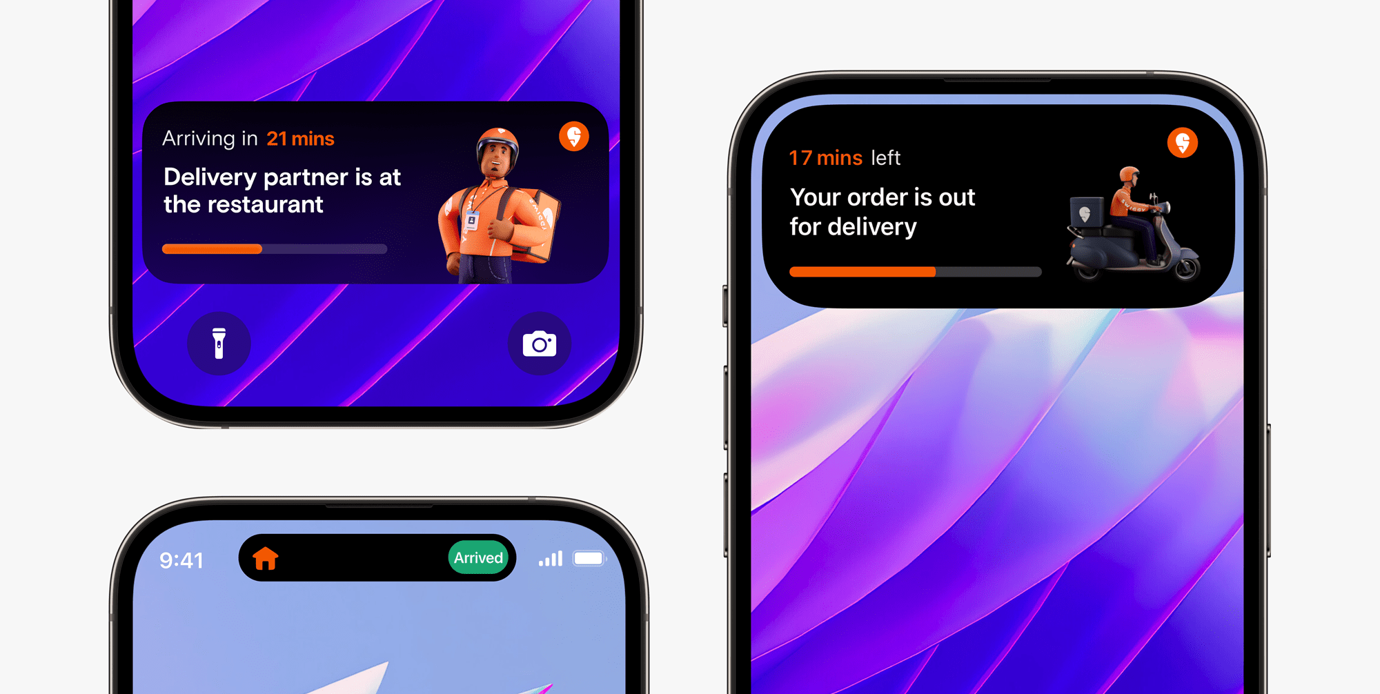 How delivery app uses Dynamic Island example