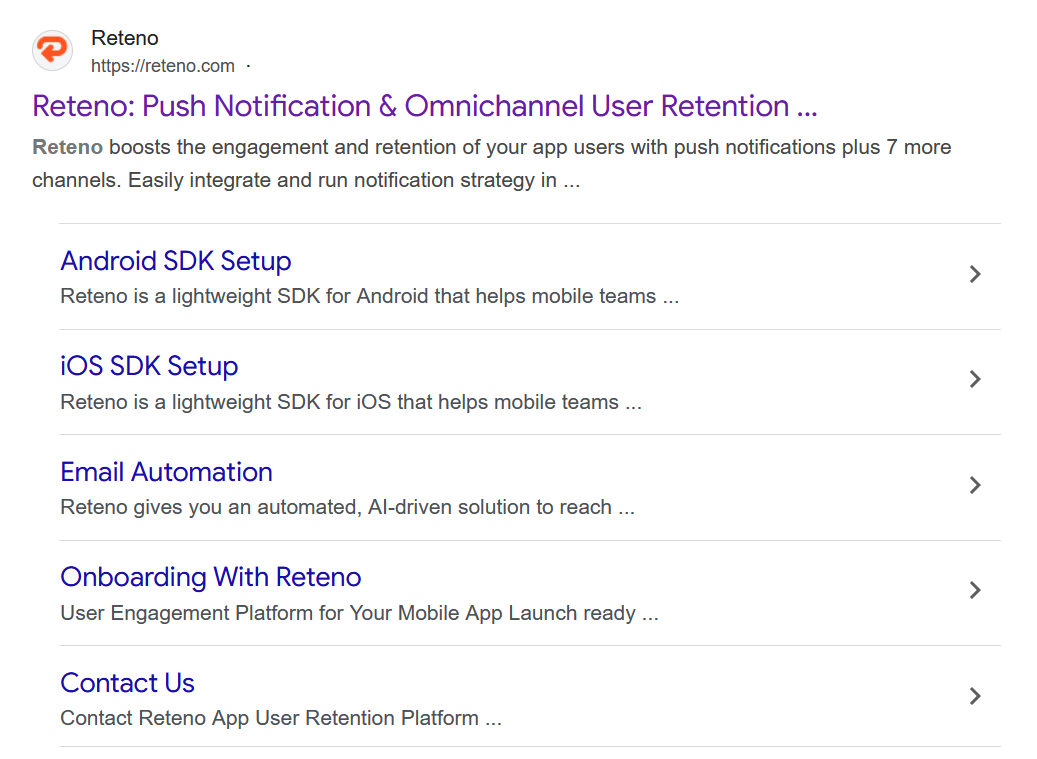 Organic Search extended description