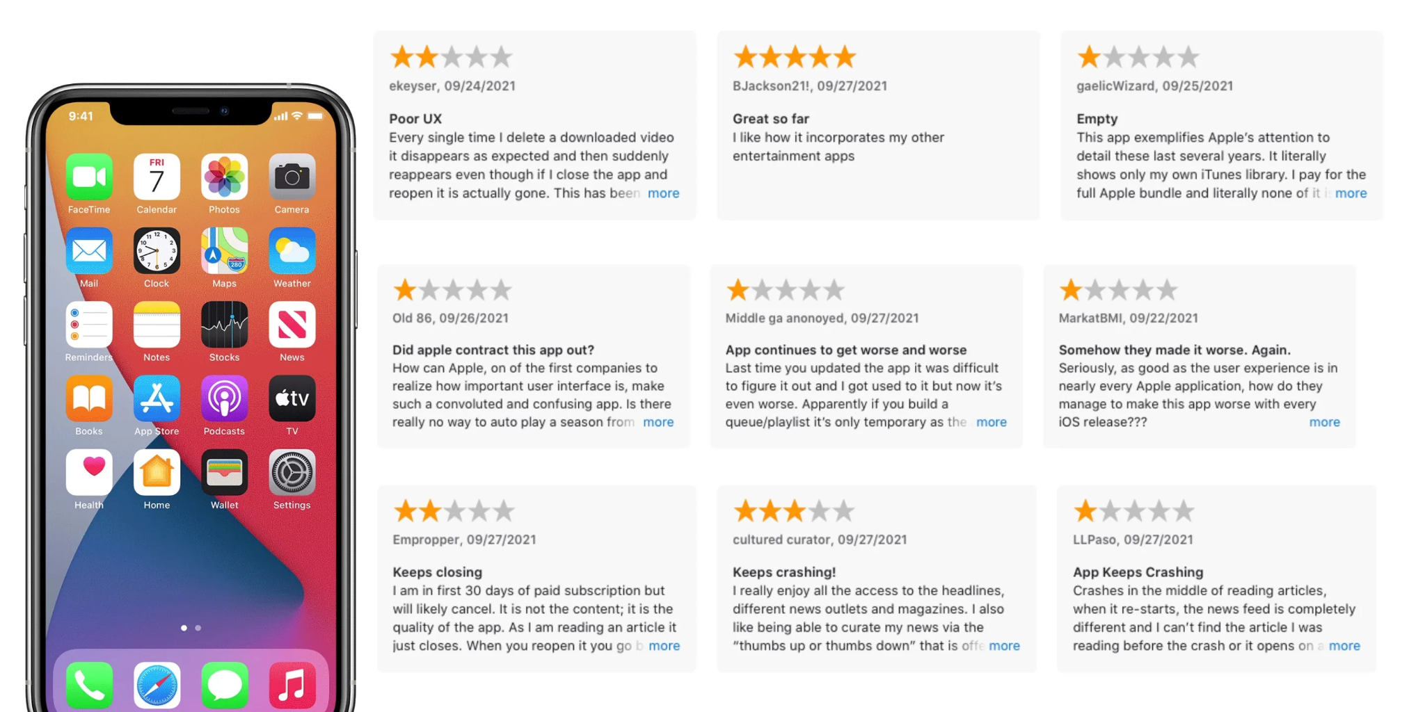 App Store Reviews example