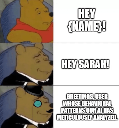 AI messaging meme