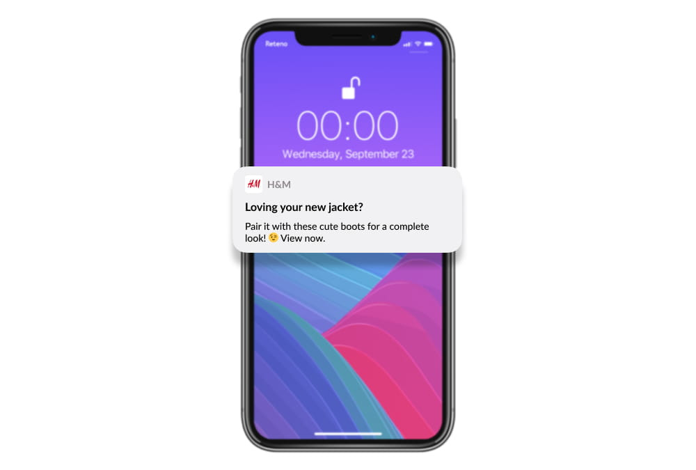 Example of Push Messages for Timely Upsells