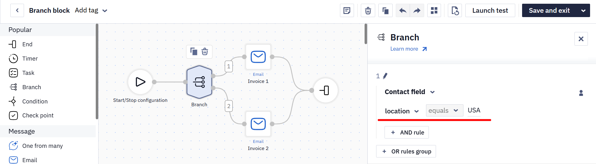 Workflow "Get order" example