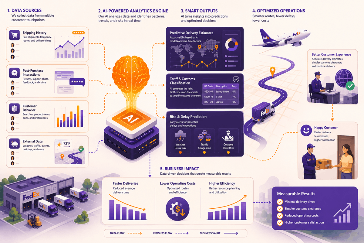 FedEx logistics analytics infographic