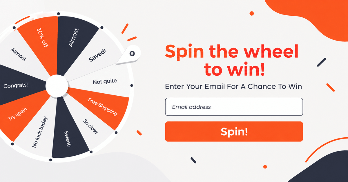 Gamified Wheel Pop-Up Example