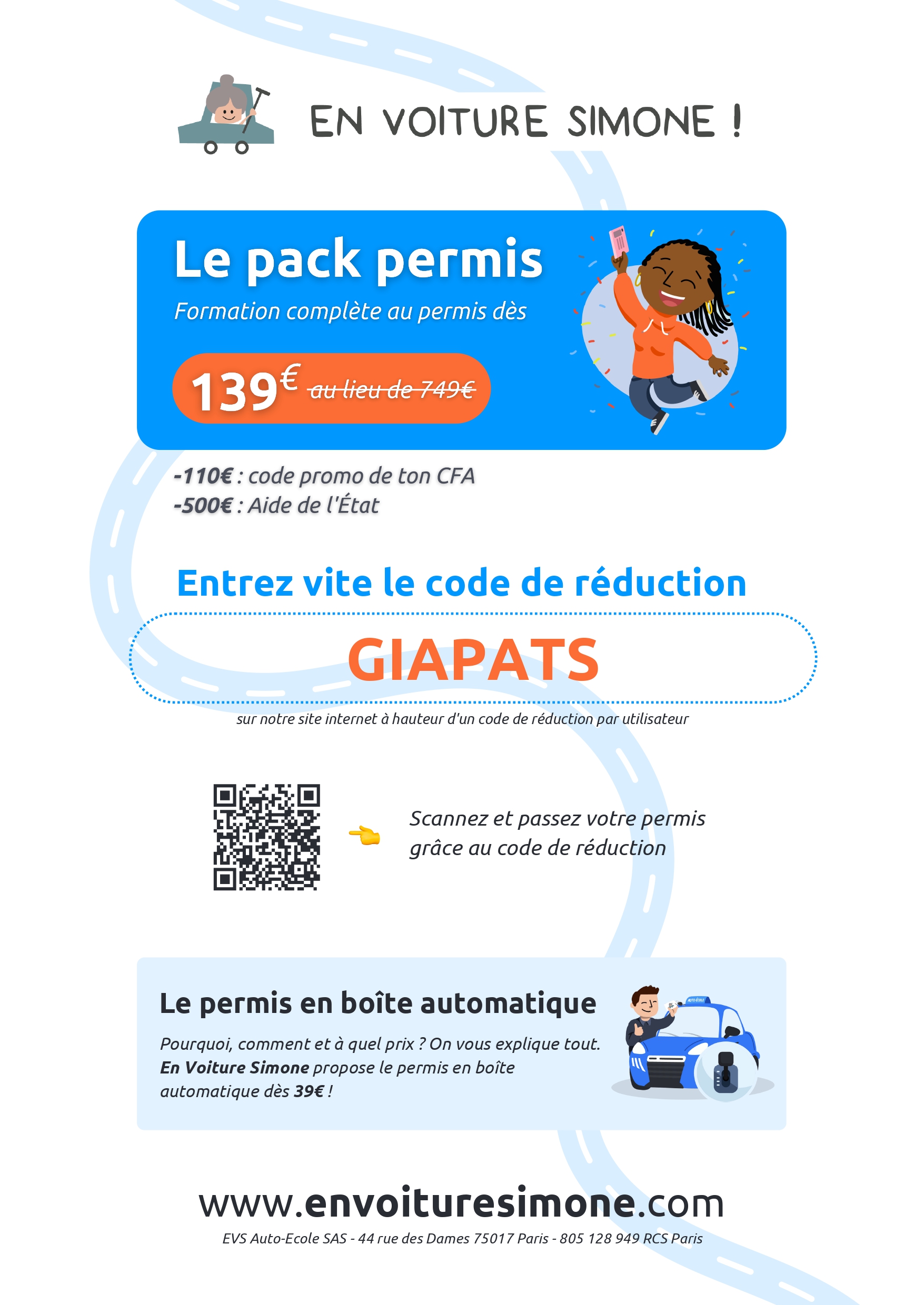 Votre permis avec le GIAPATS et En Voiture SIMONE