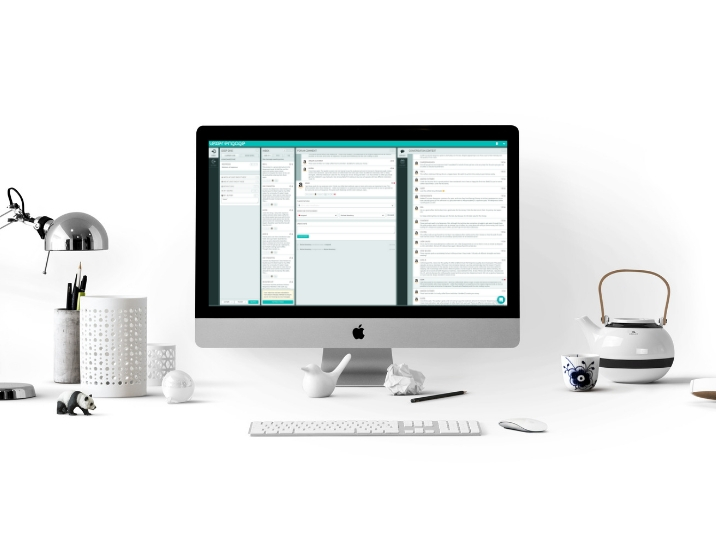 Photo of desktop computer on desk