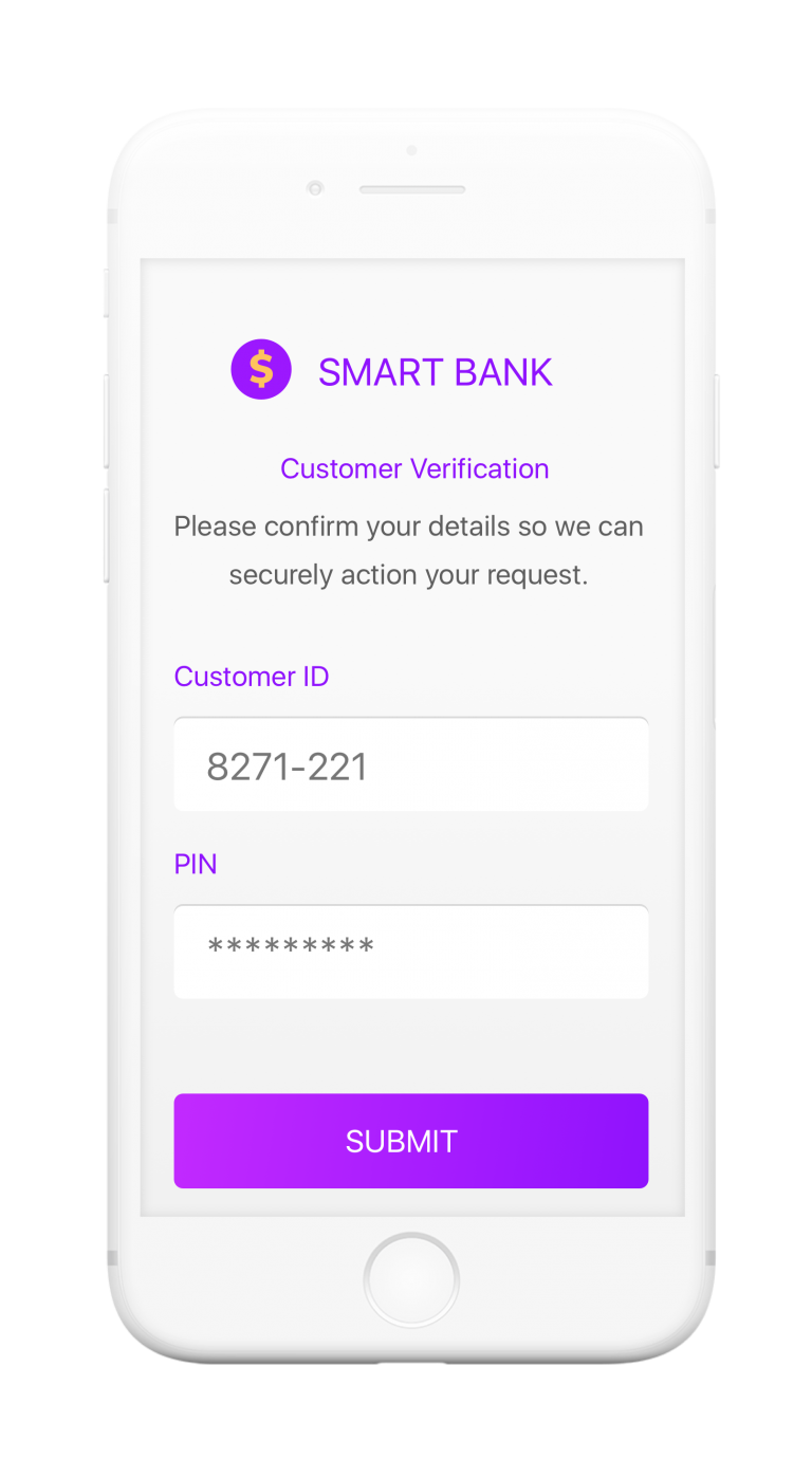 Smart Bank customer verification on mobile