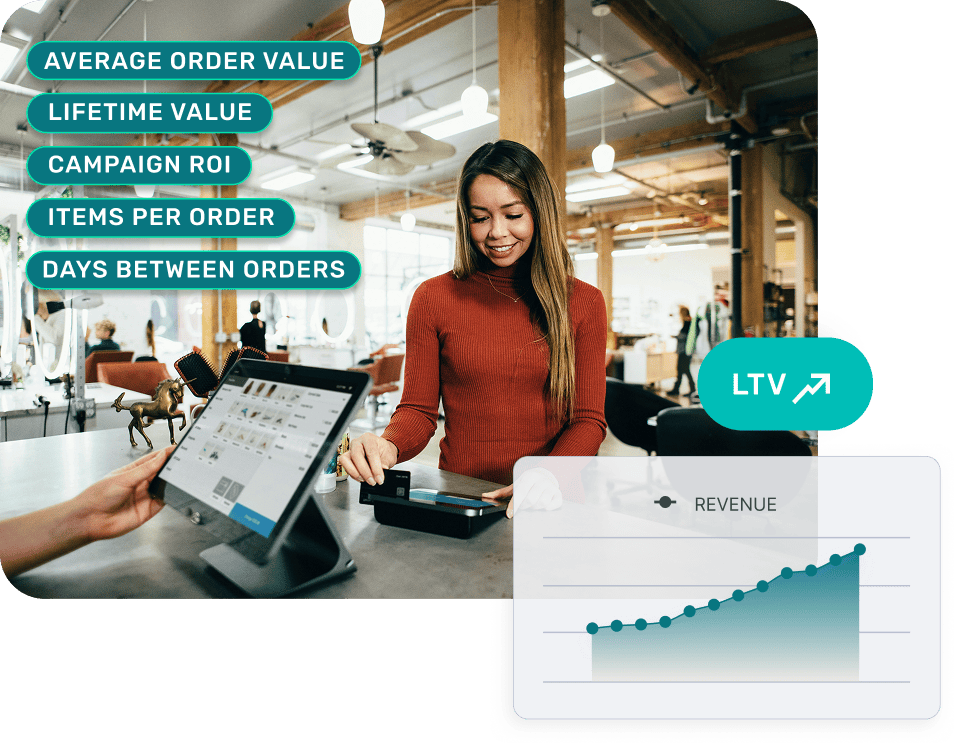 Photo of woman paying using POS