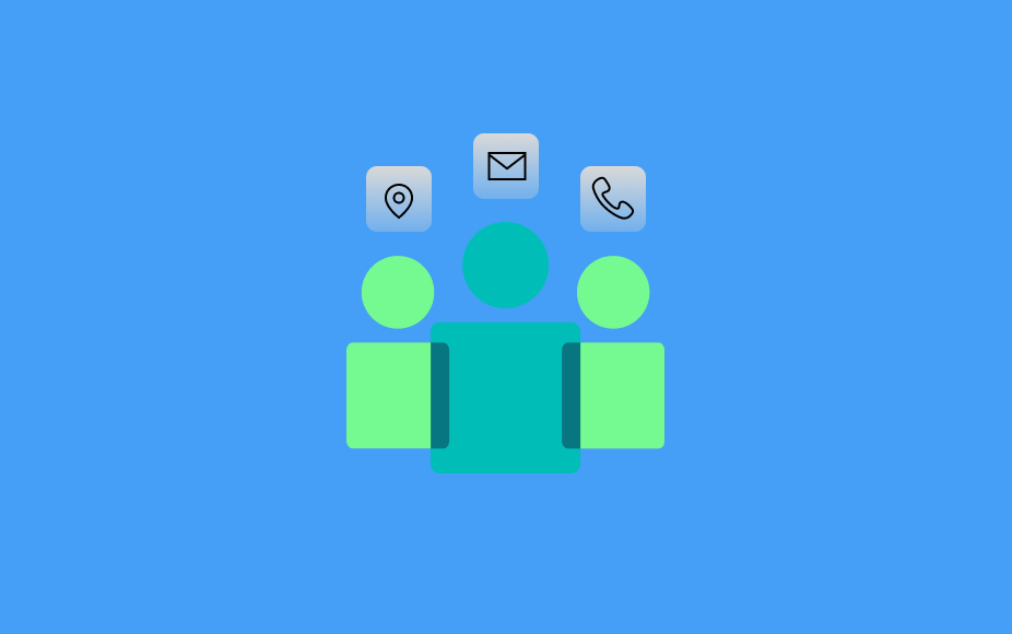 Graphic of three customer profiles with personalised attributes