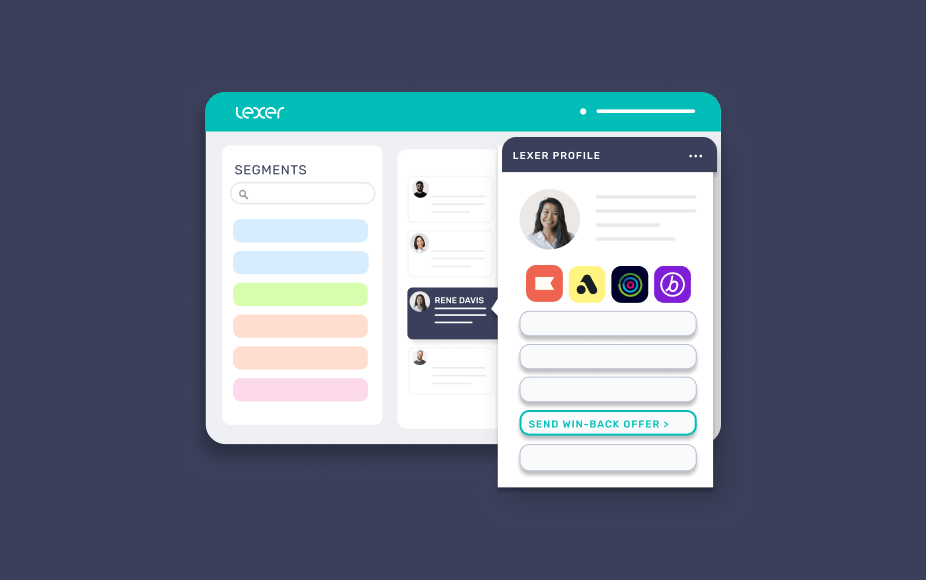 Lexer's CDP product over a dark grey background