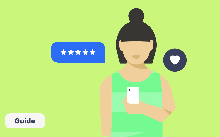 Graphic of woman on phone