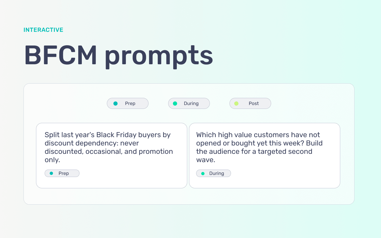 Graphic with two BFCM prompts