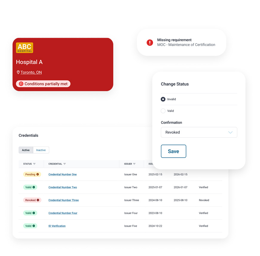 Image compilation of platform features and an invalid credential