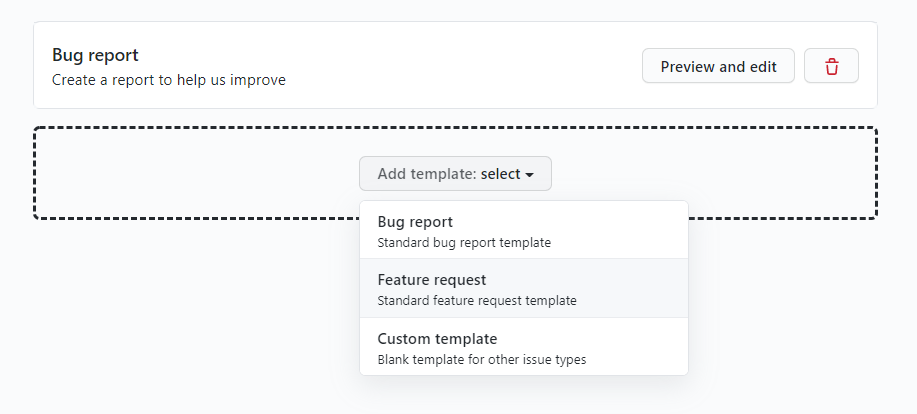 GitHub’s template builder