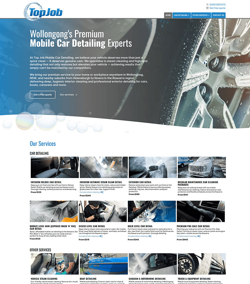 New Website for Car Detailing business